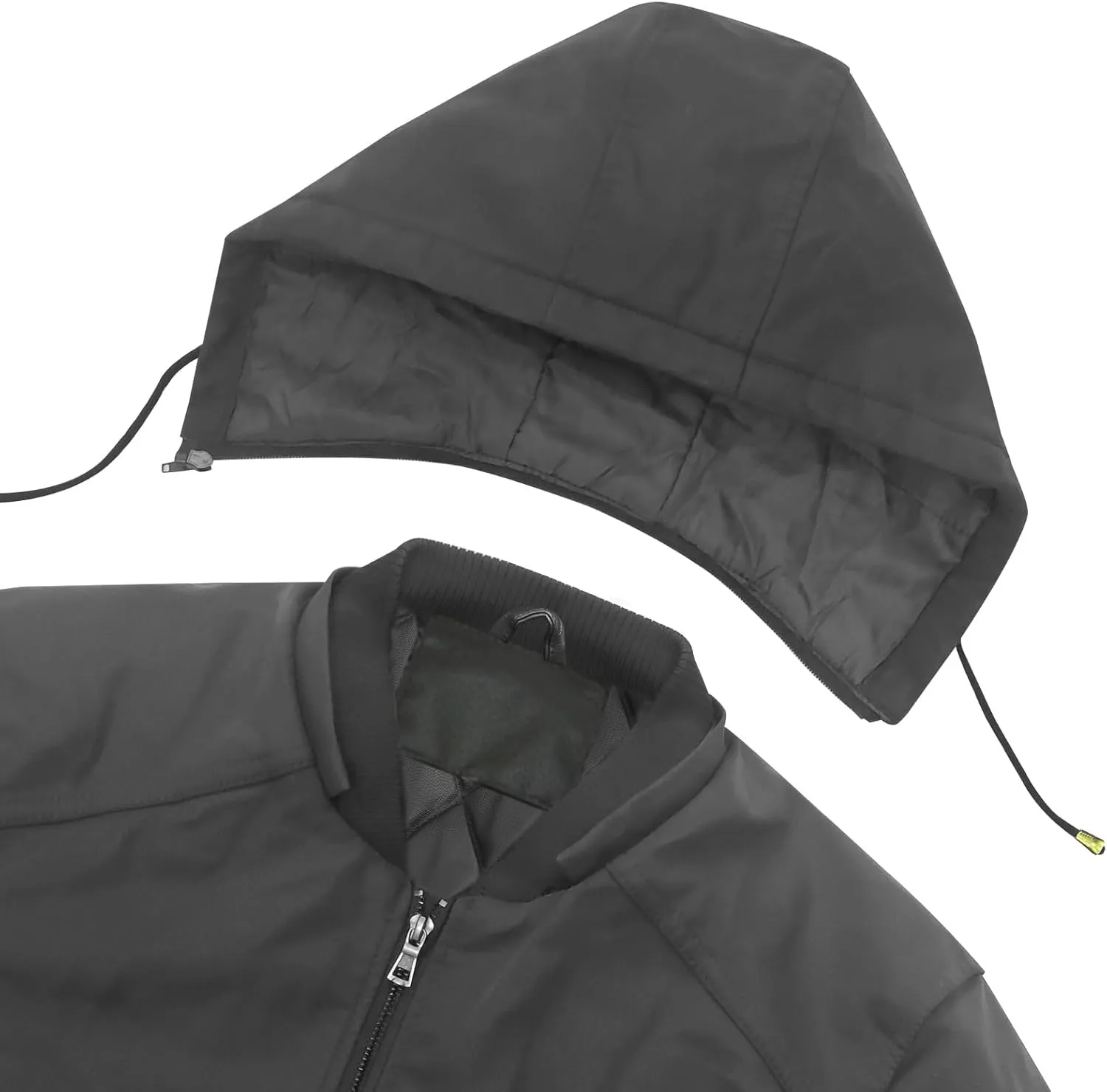 Leather Jackets for Men,Stand Collar Zip Up Motorcycle Biker Bomber Jacket With Removable Hood