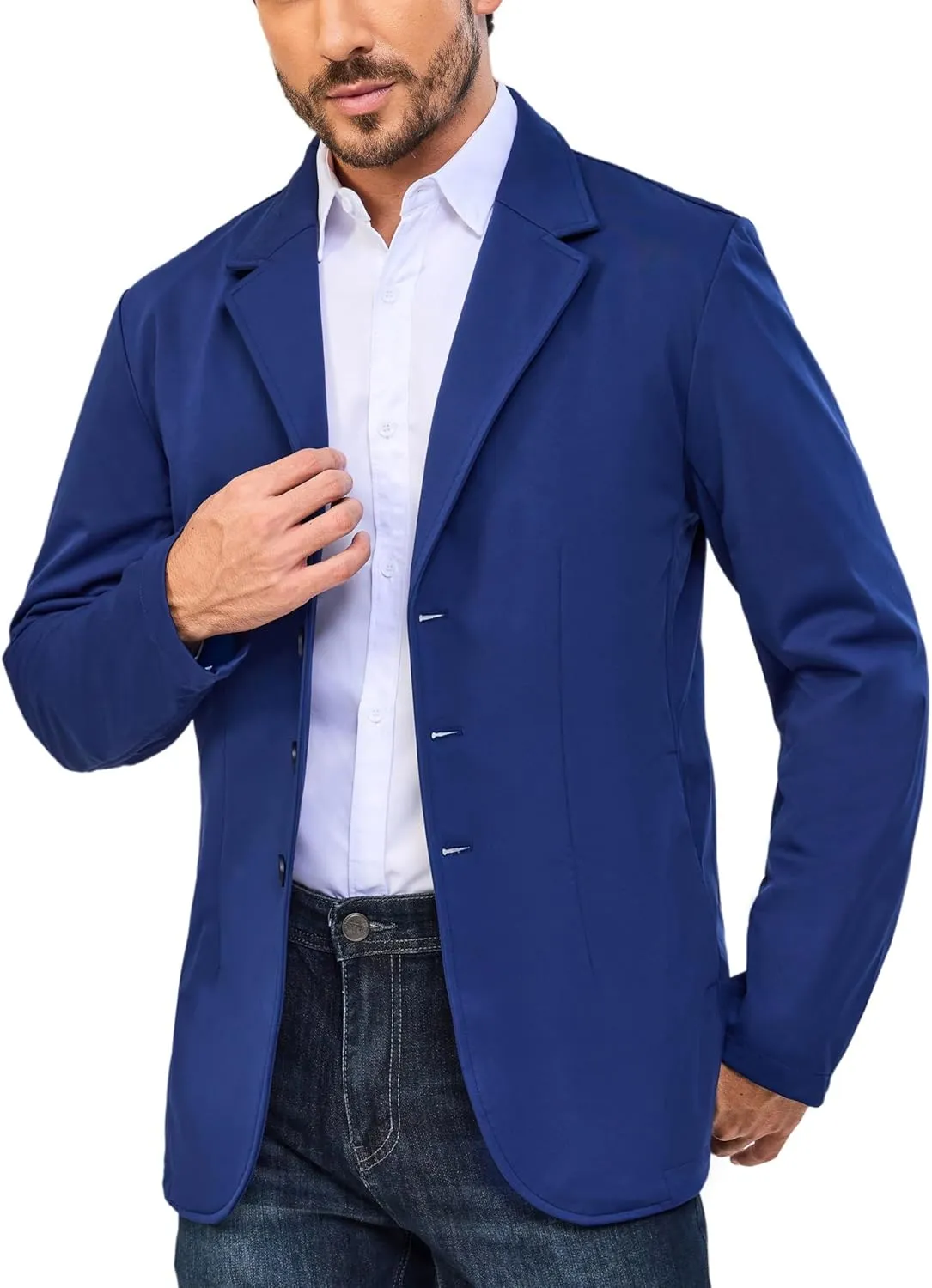 Little Donkey Andy Men's Casual Blazer Suit Jackets, Water Resistant Softshell Lightweight Slim Sport Coat for Outdoor Travel
