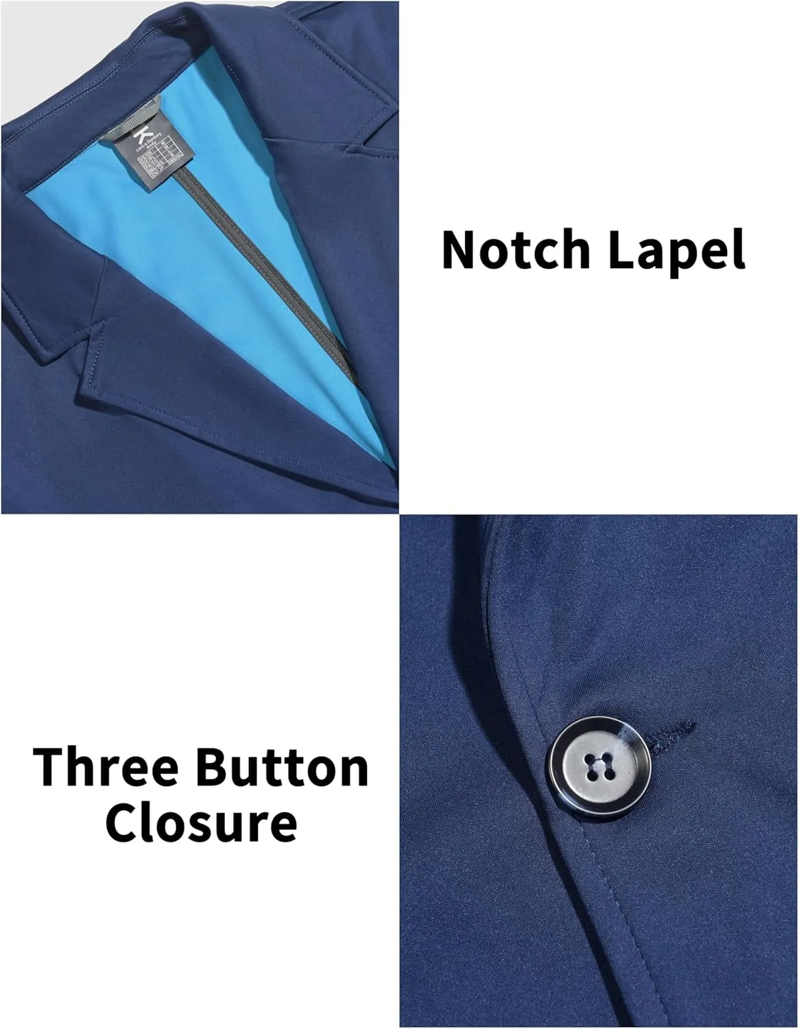 Little Donkey Andy Men's Casual Blazer Suit Jackets, Water Resistant Softshell Lightweight Slim Sport Coat for Outdoor Travel