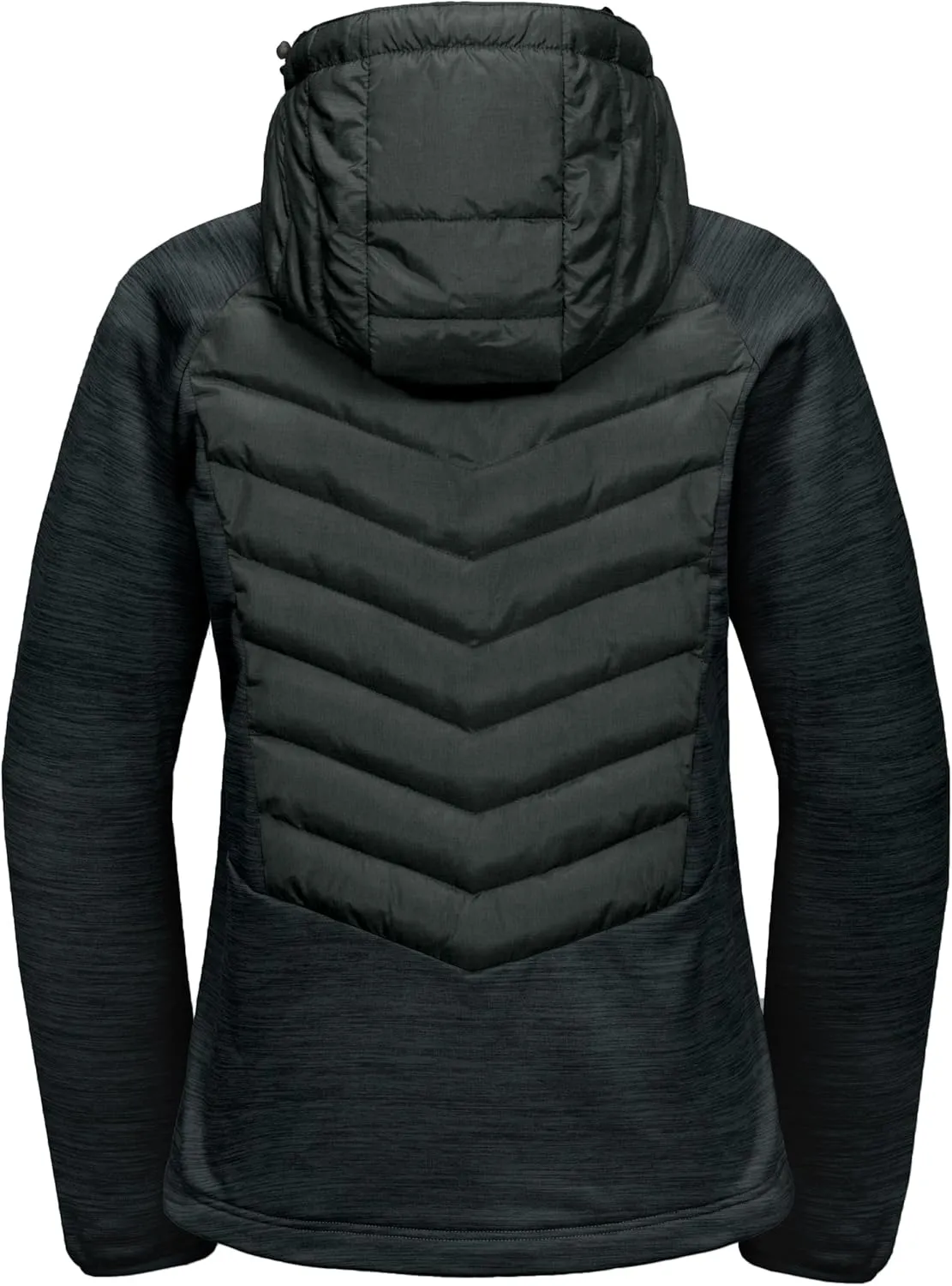 Mapamyumco Women's Insulated Hiking Jacket, Thermal Running Hybrid Jacket, Hooded Jacket Lightweight Breathable