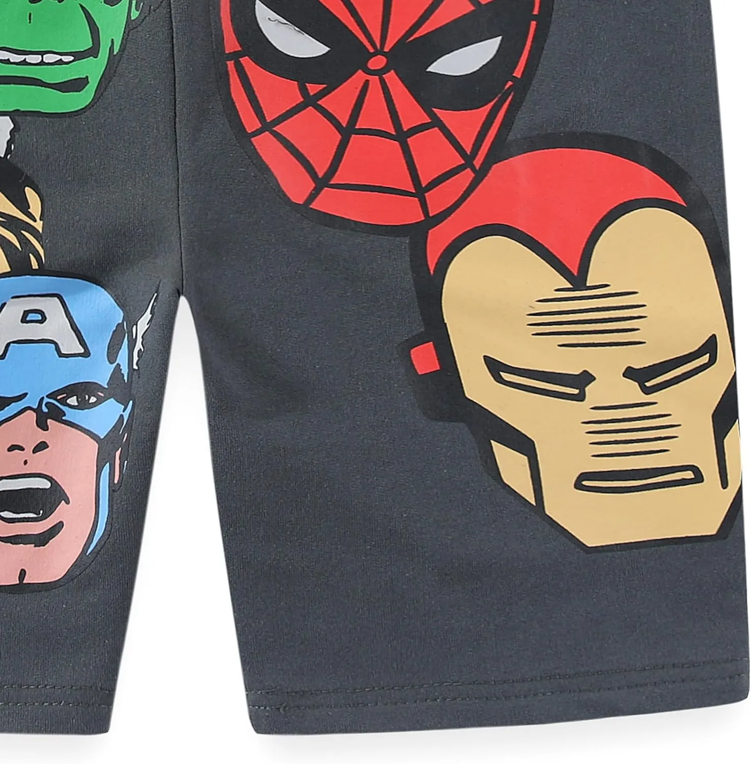 Marvel Avengers Boys 2 Piece Shirt and Shorts Outfit Set for Toddler and Big Kids