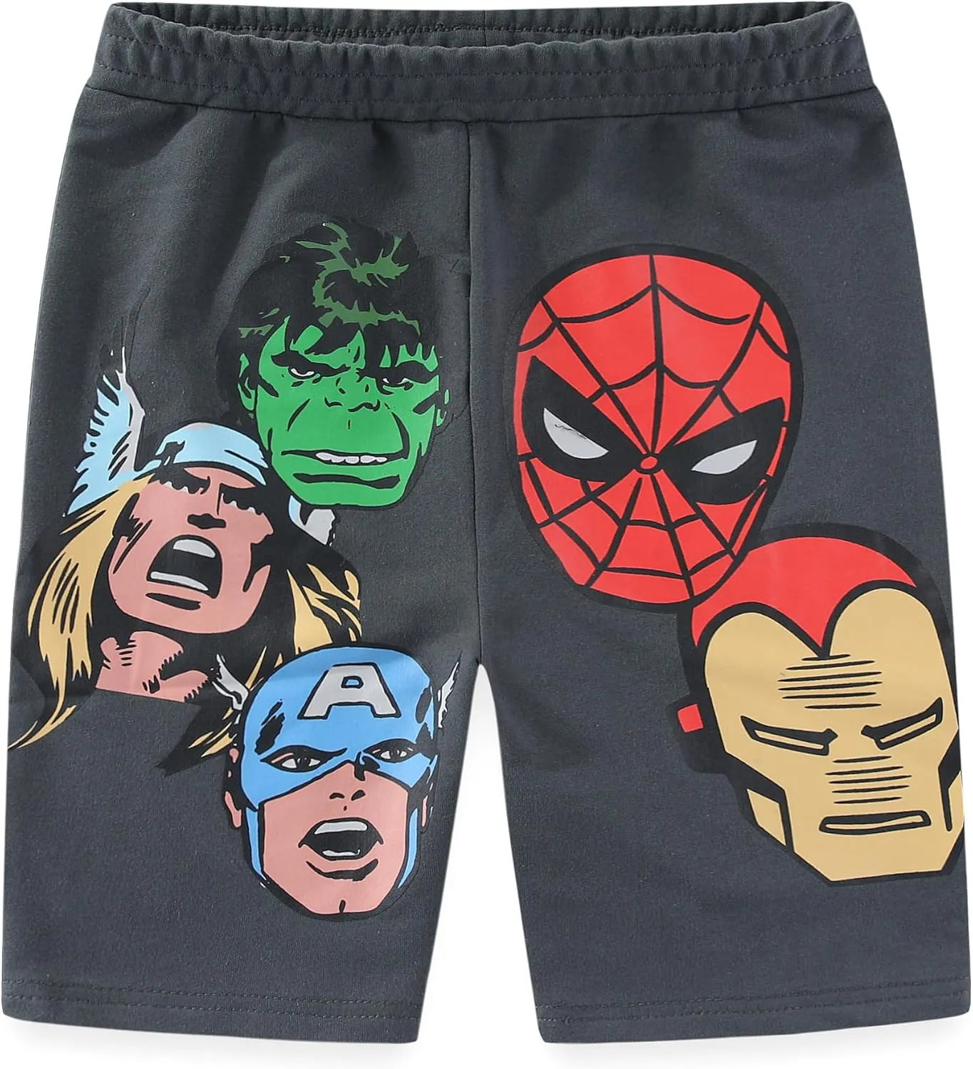 Marvel Avengers Boys 2 Piece Shirt and Shorts Outfit Set for Toddler and Big Kids