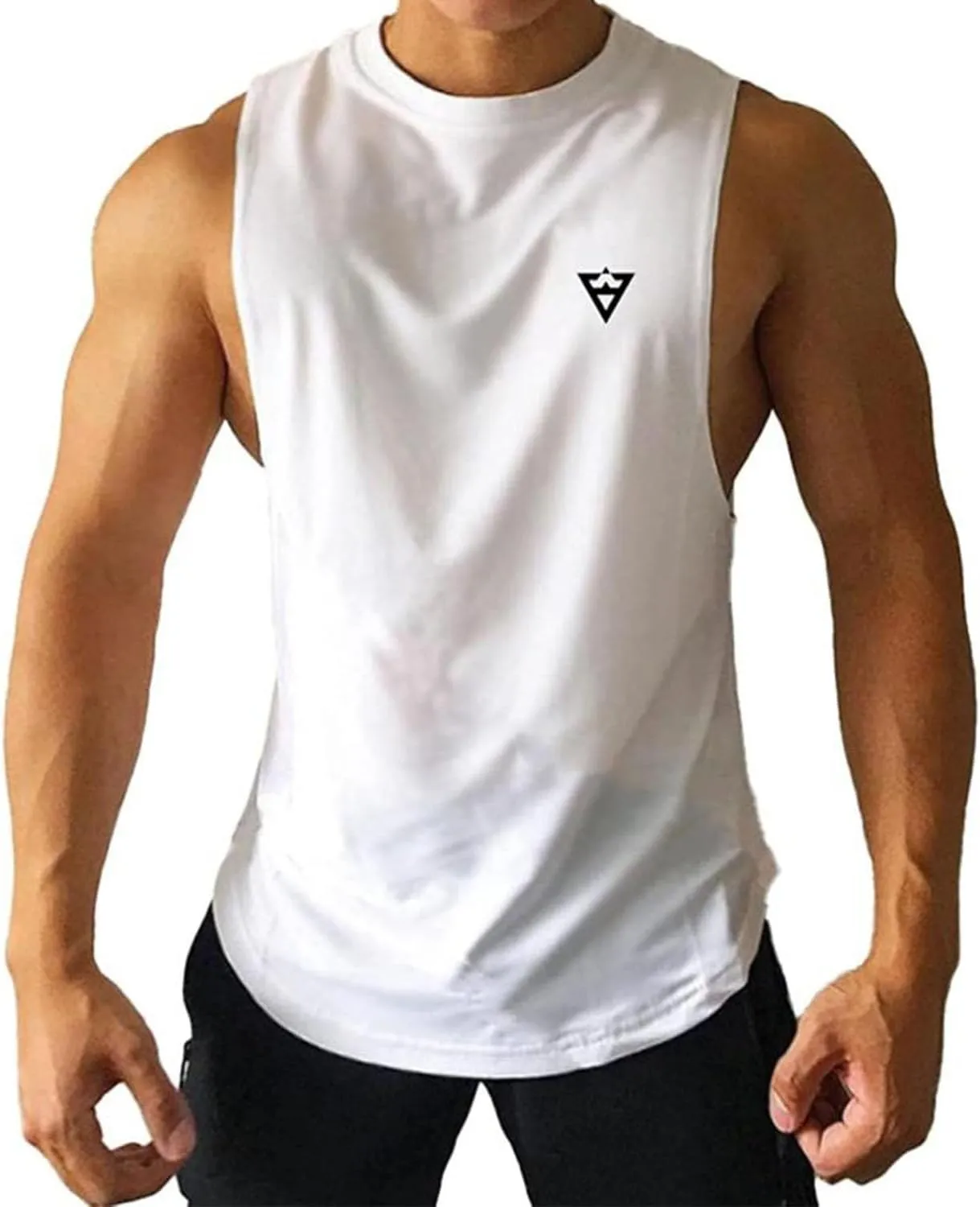 maytopia Mens Workout Tank Top Gym Muscle Tee Quick Dry Bodybuilding Sleeveless T Shirts Fitness Athletic Running Tops