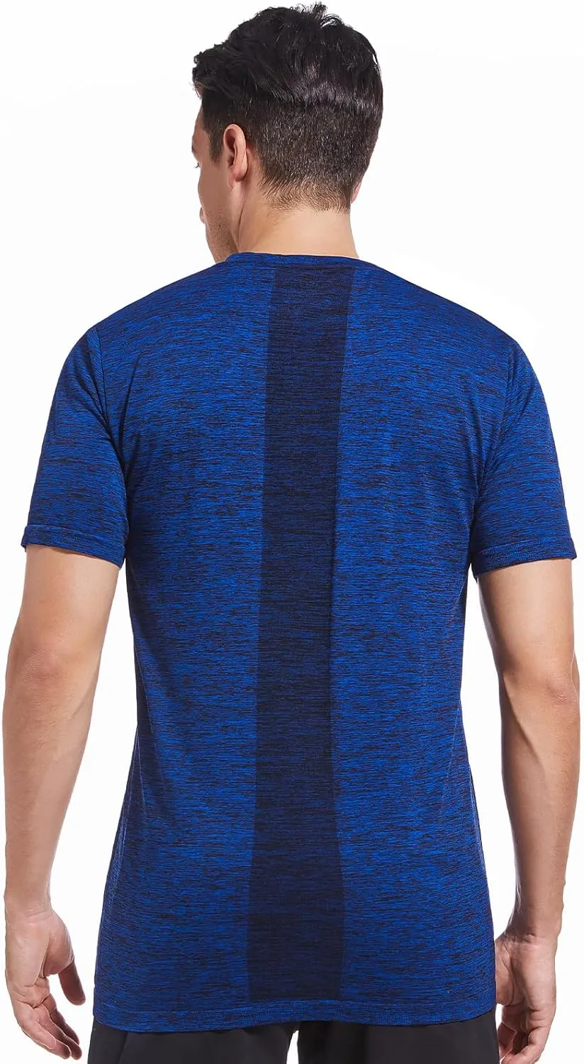  MD 4 Pack Men's Quick Dry Fit T-Shirts, Short Sleeve Athletic Running Workout Tee, Gym Shirts Moisture Wicking