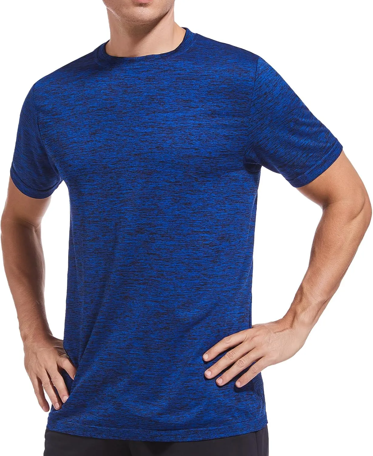  MD 4 Pack Men's Quick Dry Fit T-Shirts, Short Sleeve Athletic Running Workout Tee, Gym Shirts Moisture Wicking