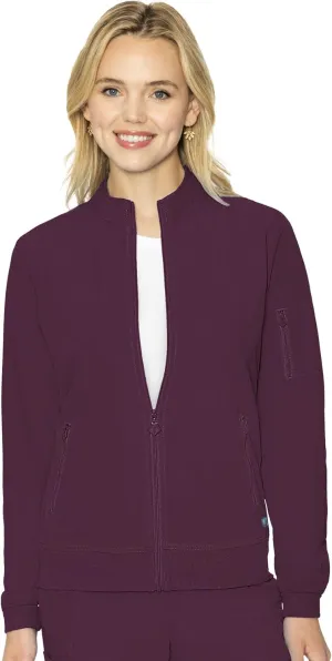 Med Couture Peaches Women Warm-Up Scrub Jacket - Lightweight, Moisture-Wicking, SPF 50, Missy Fit - MC8674