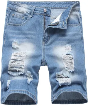 Men's Casual Denim Shorts (No Belt)