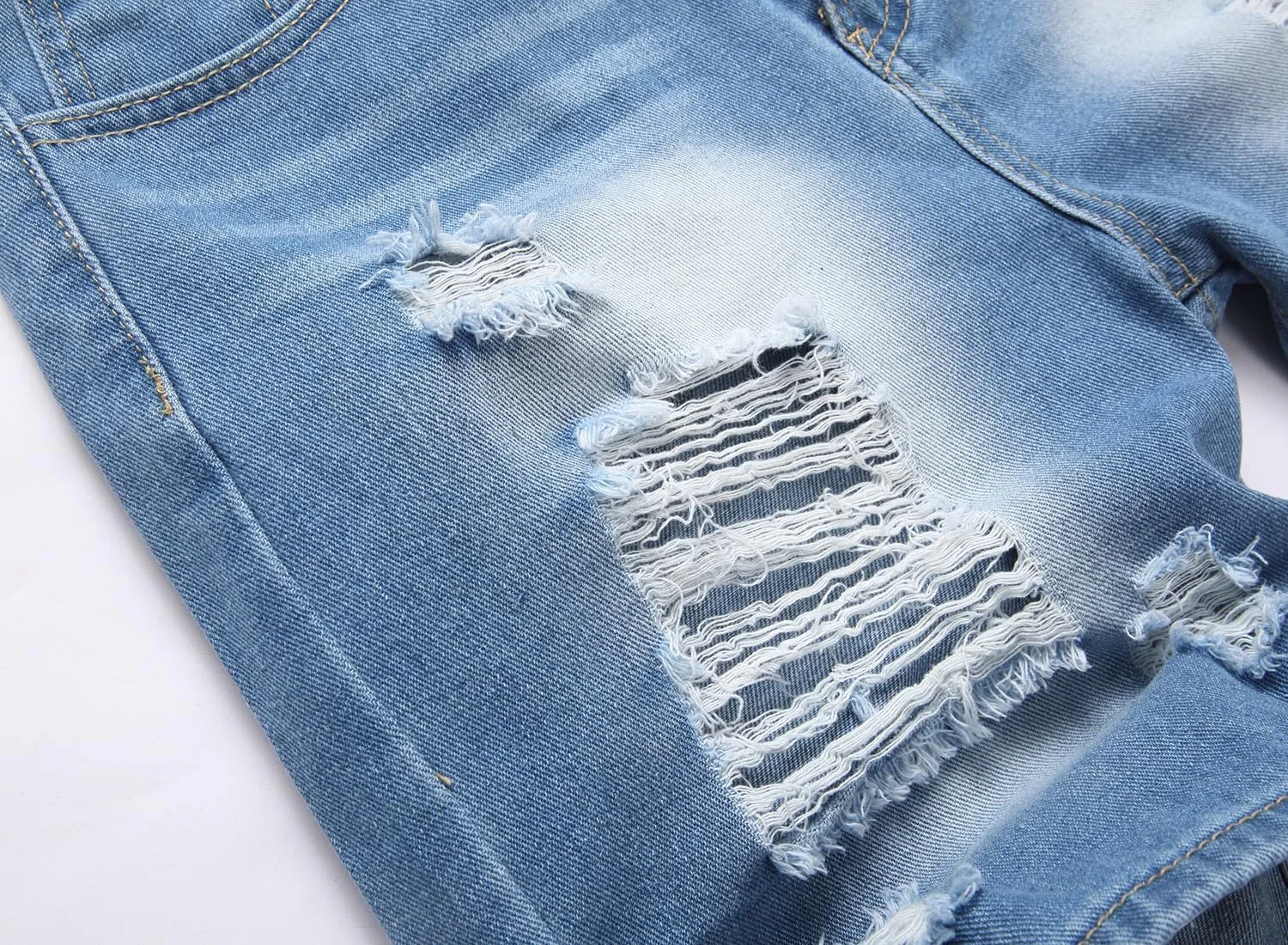 Men's Casual Denim Shorts (No Belt)