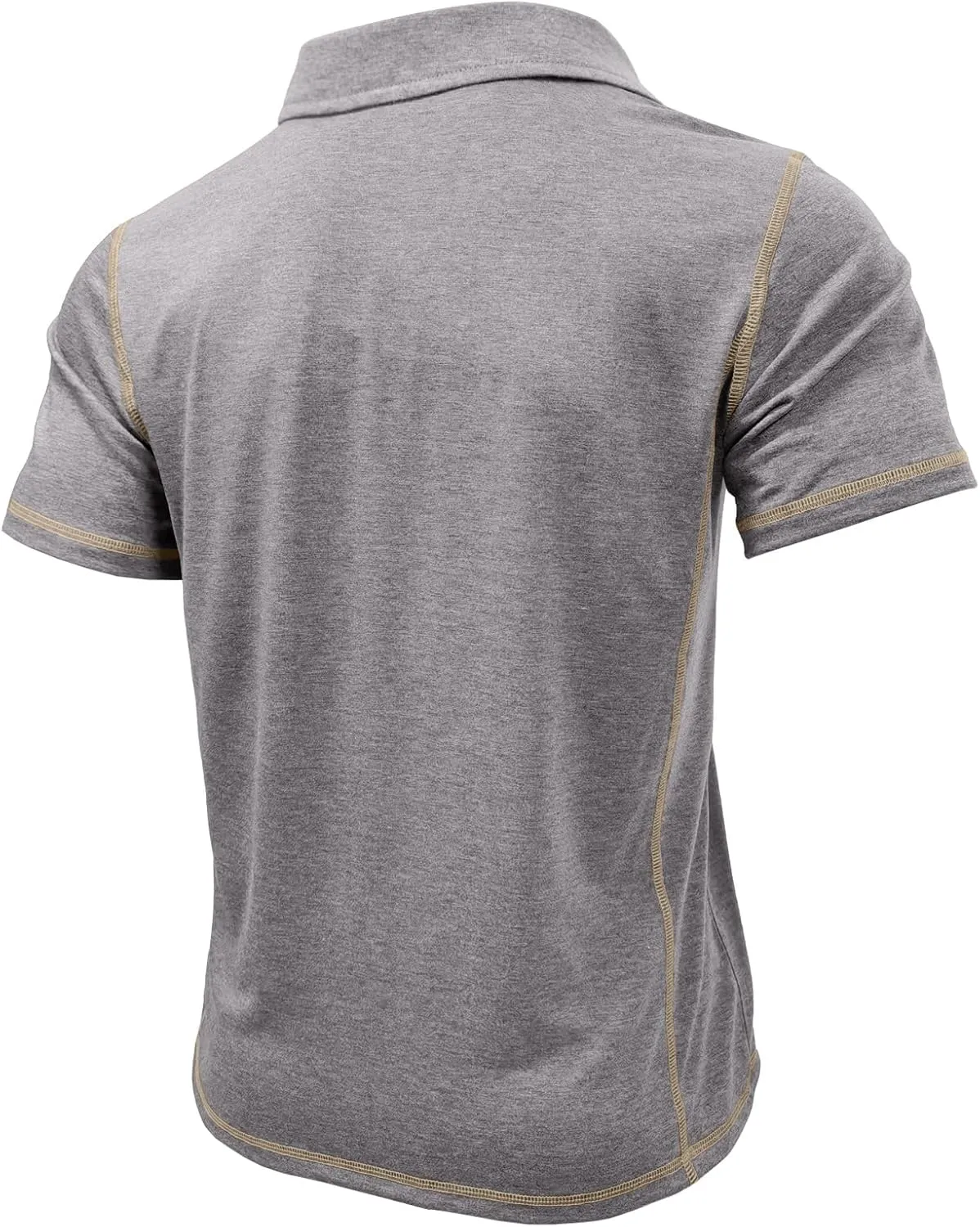 Men's Casual Polo Shirts Classic Short Sleeve Lightweight Basic Button Cotton T-Shirt Golf Tee Tops with Pocket