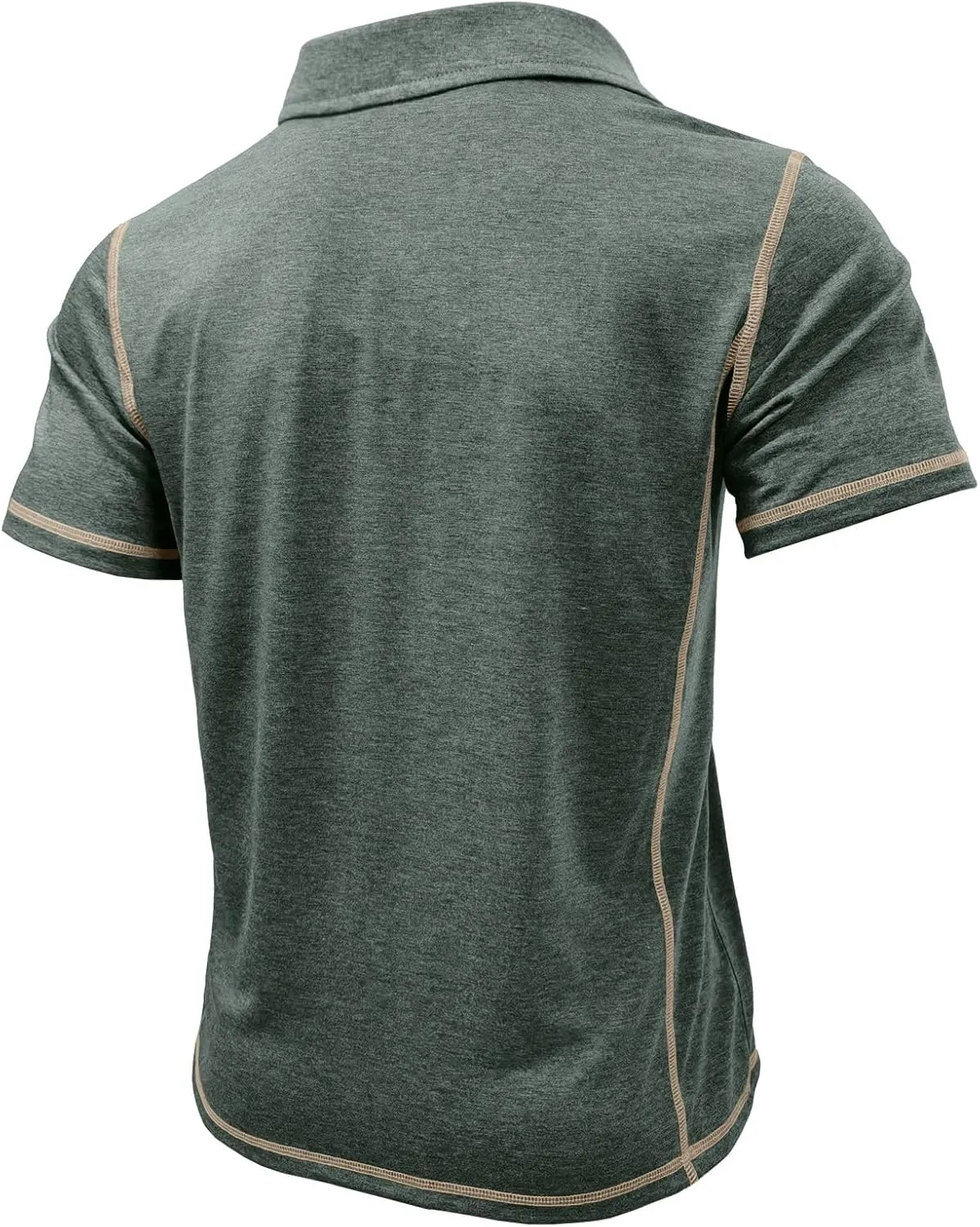 Men's Casual Polo Shirts Classic Short Sleeve Lightweight Basic Button Cotton T-Shirt Golf Tee Tops with Pocket