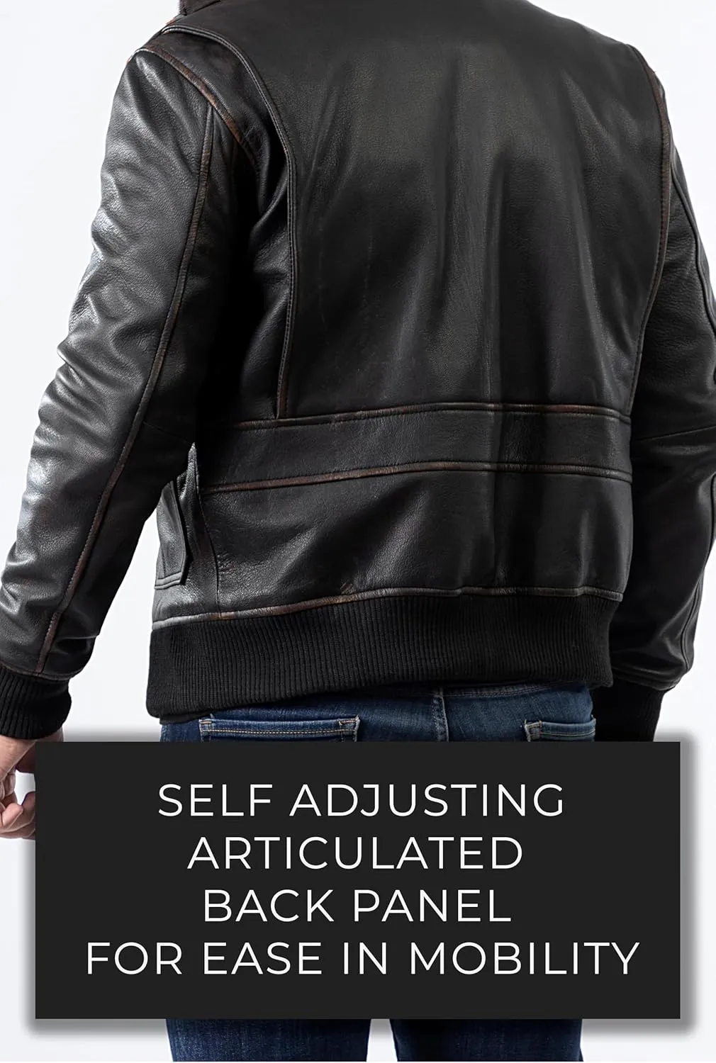 Mens Leather Jacket Black | Real Leather Biker Jacket With Distressed Exterior | Motorcycle Clothing in Vintage Styling