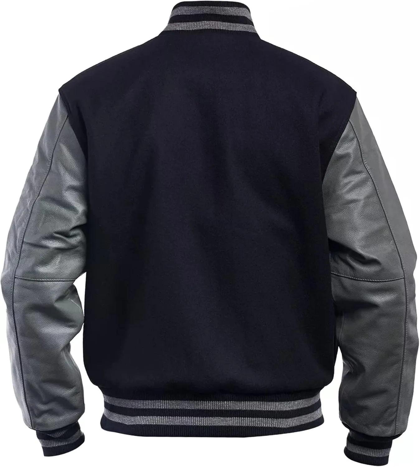 Mens Letterman Black Varsity Jacket - Black School Teen College Bomber Jacket