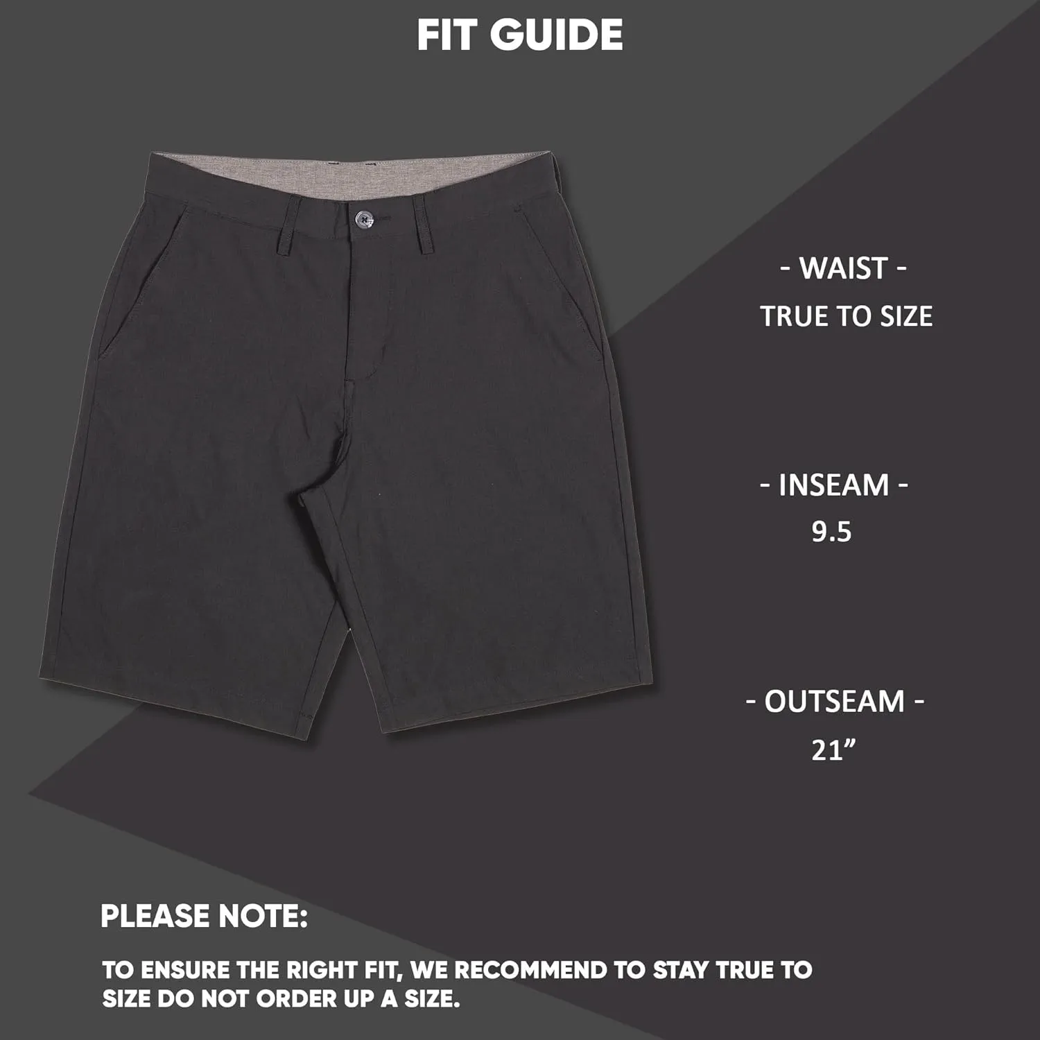 Mens Shorts for Men, Hybrid Casual Golf Dress Flat Front Quick Dry Stretch Board Shorts, Lightweight Chino Short