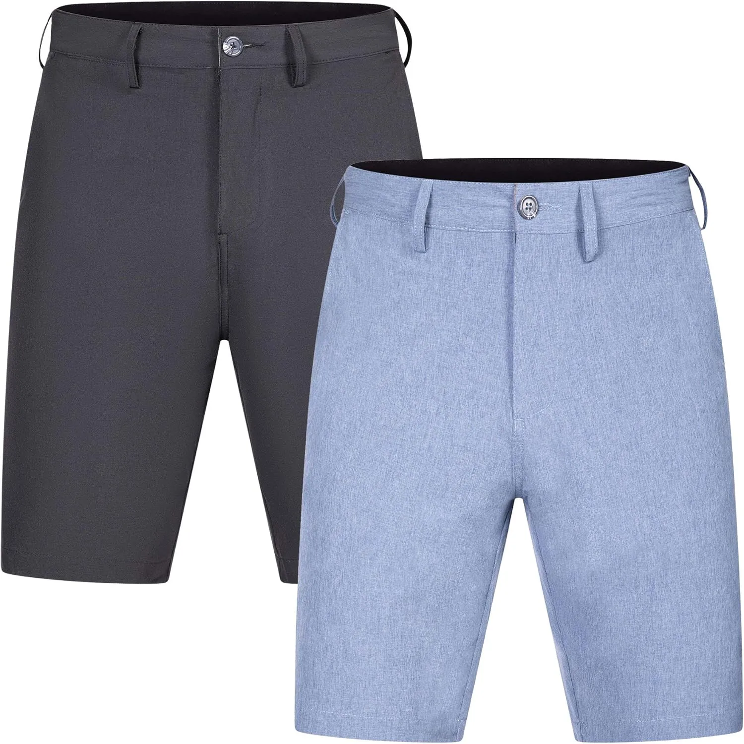 Mens Shorts for Men, Hybrid Casual Golf Dress Flat Front Quick Dry Stretch Board Shorts, Lightweight Chino Short