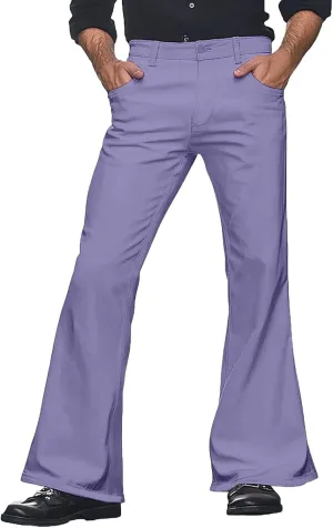 Mens Sweatpants Men's Solid Color Bell-Bottom Belt Pocket Casual Big Trousers Loose Legs Suit Pants for Men