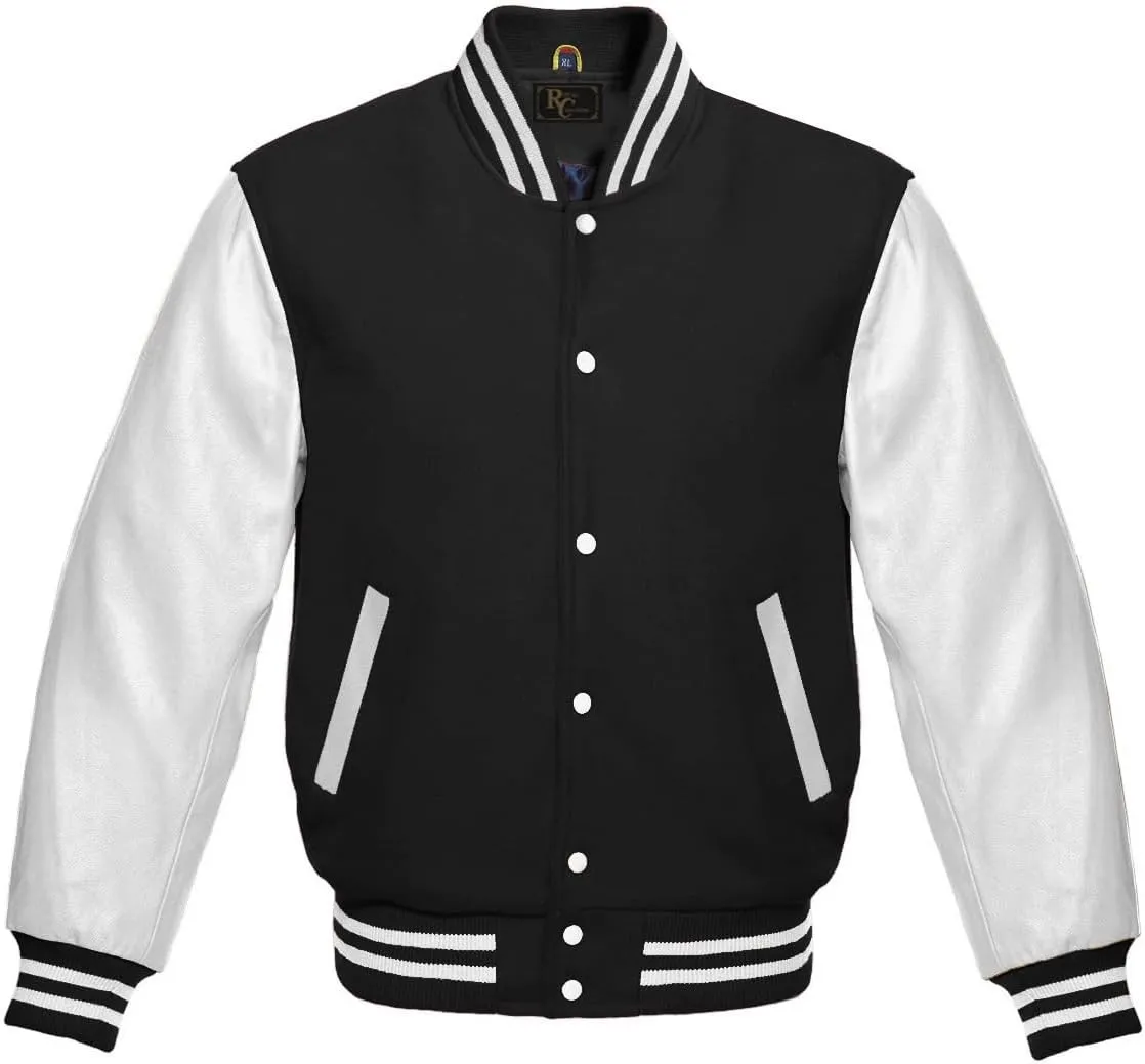 Men's Varsity Jacket Baseball Letterman Wool and Leather Best Premium Quality Basketball Jackets