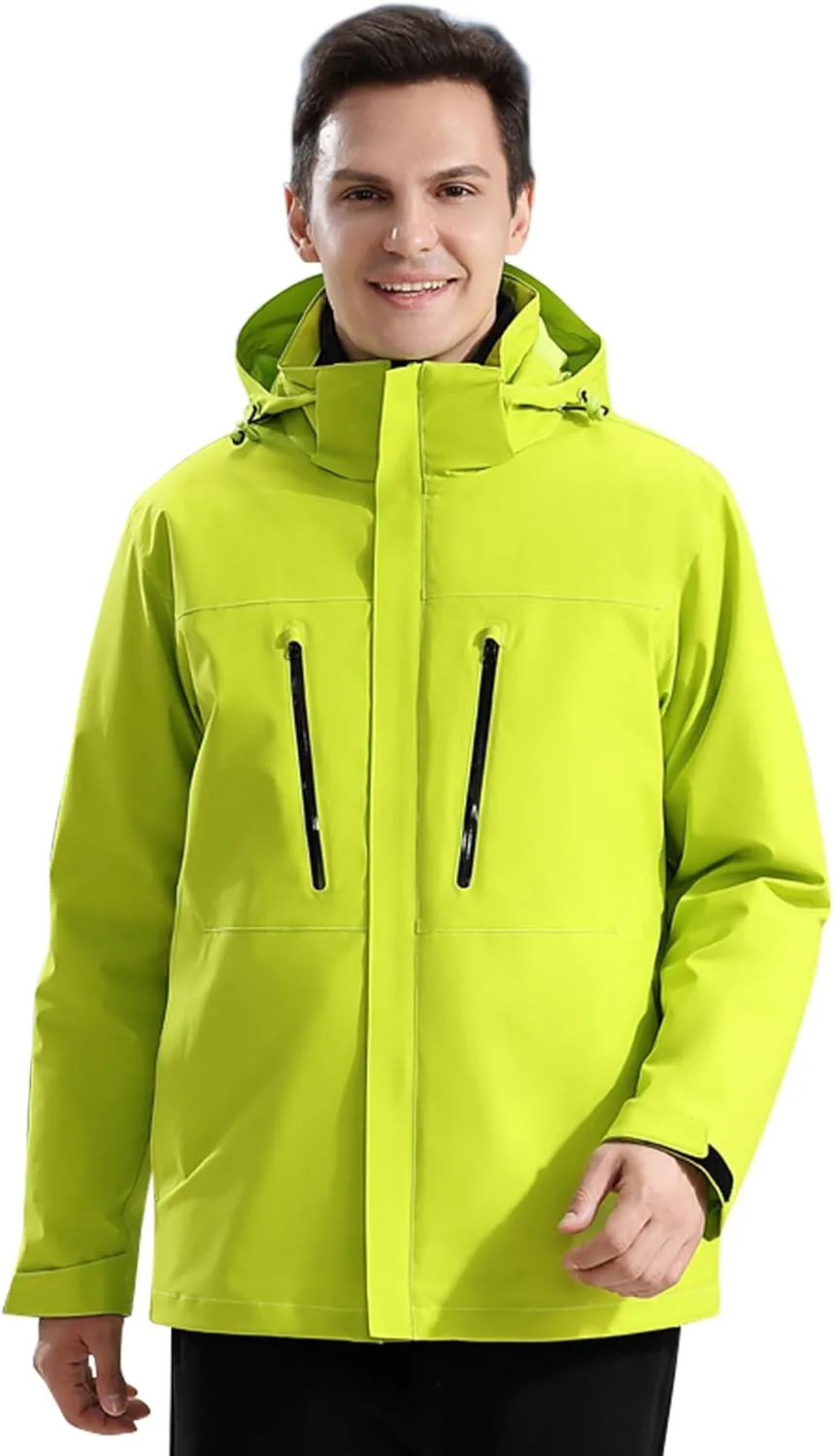 Men's winter jacket coat 3 in 1 snow ski jacket waterproof windproof jacket men's warm down jacket