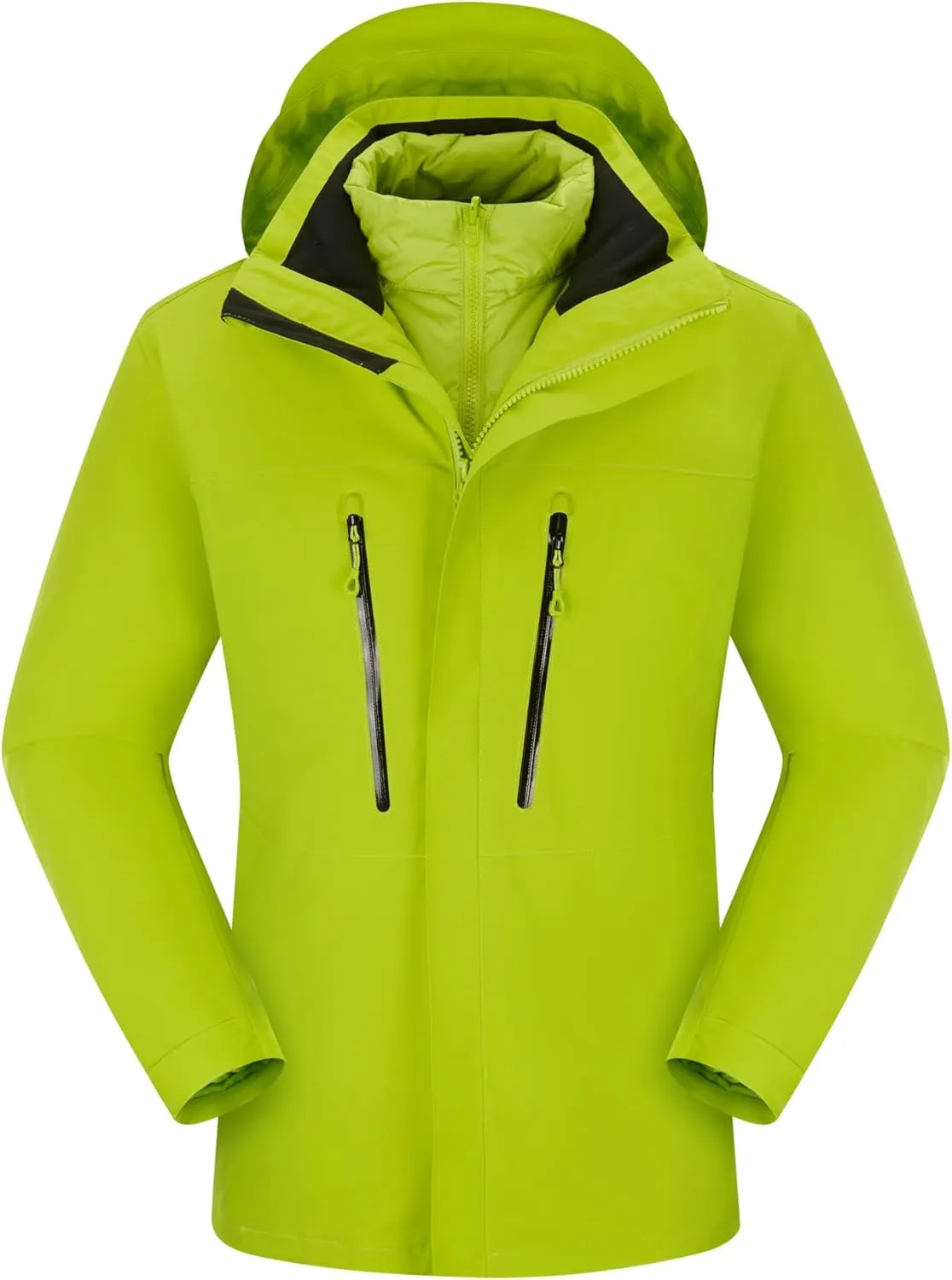 Men's winter jacket coat 3 in 1 snow ski jacket waterproof windproof jacket men's warm down jacket