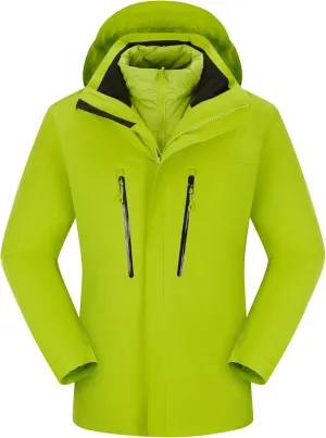 Men's winter jacket coat 3 in 1 snow ski jacket waterproof windproof jacket men's warm down jacket