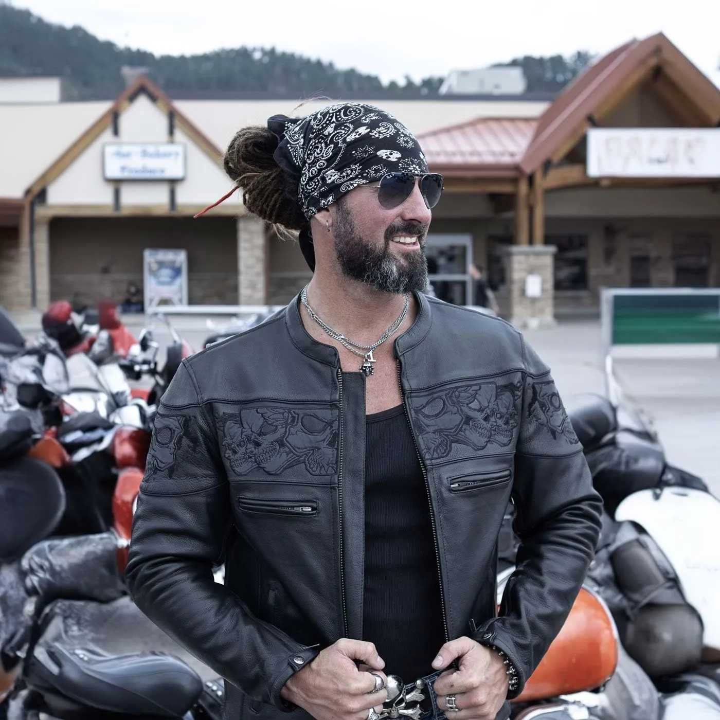 Milwaukee Leather Men's Premium Leather Vented Motorcycle Scooter Jacket w/Removable Liner | MLMXX - Large