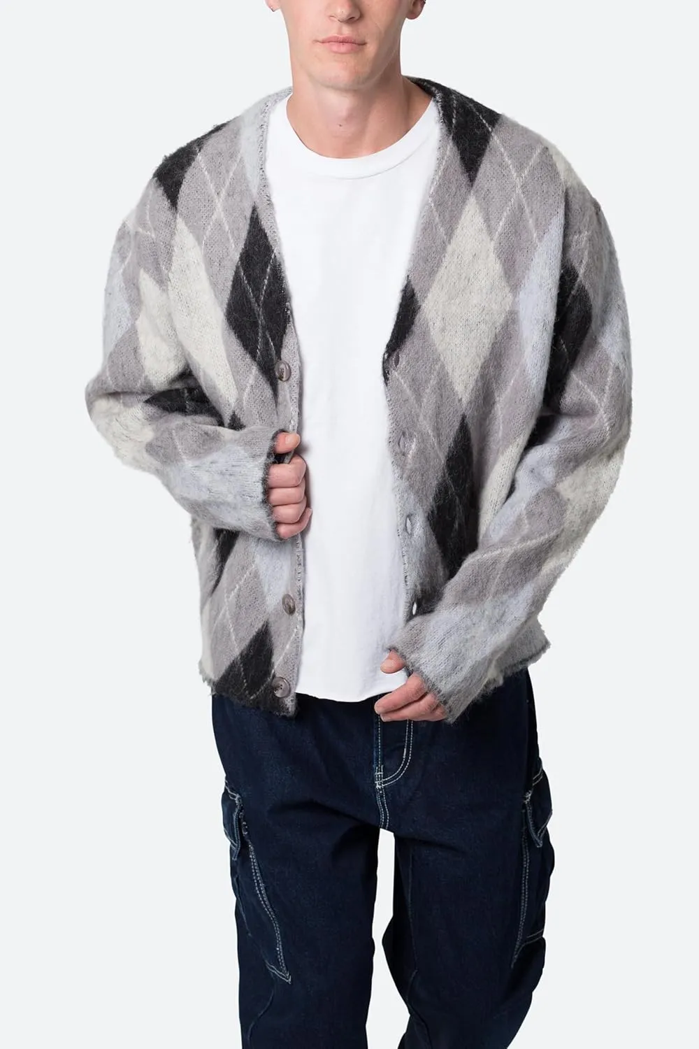 mnml Men's Mohair Cardigan Sweater