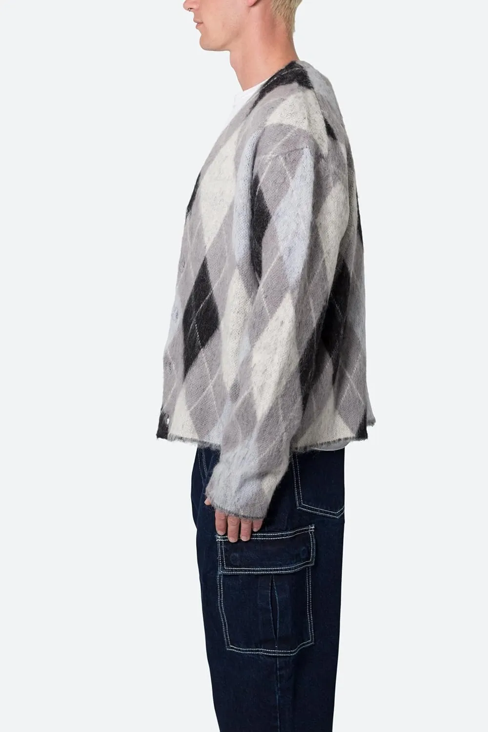 mnml Men's Mohair Cardigan Sweater