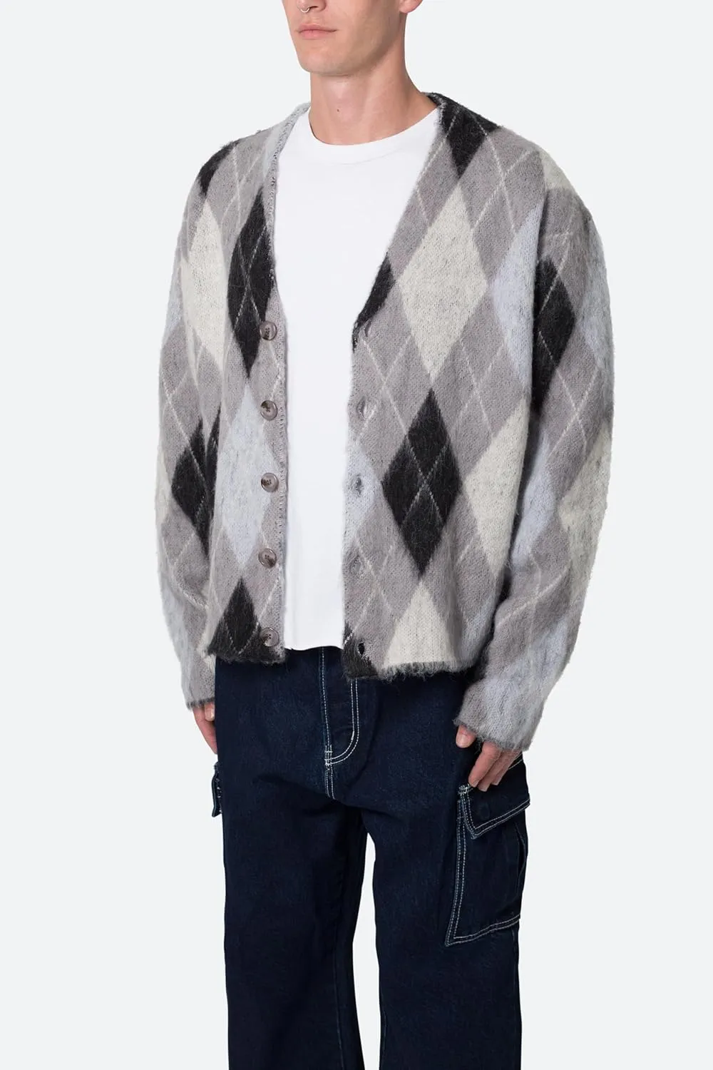 mnml Men's Mohair Cardigan Sweater