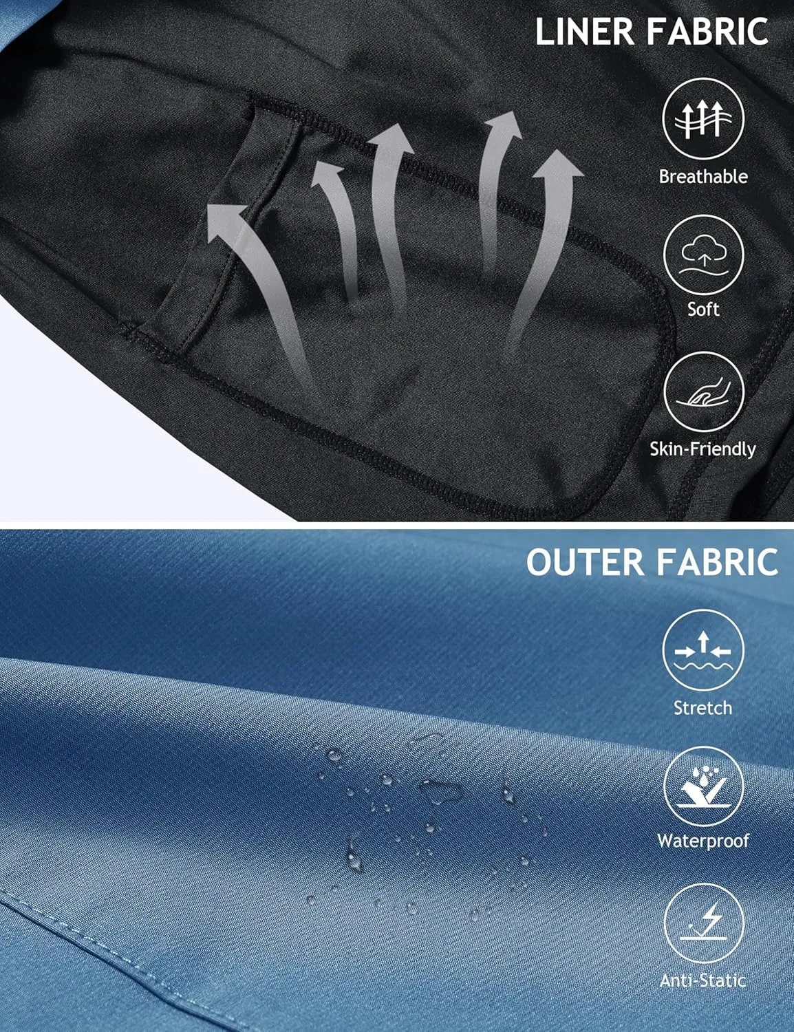 MoFiz Mens Swim Trunks 7inch Swim Shorts with Compression Liner Swimming Suits Board Shorts Surf Short Bathing Suit
