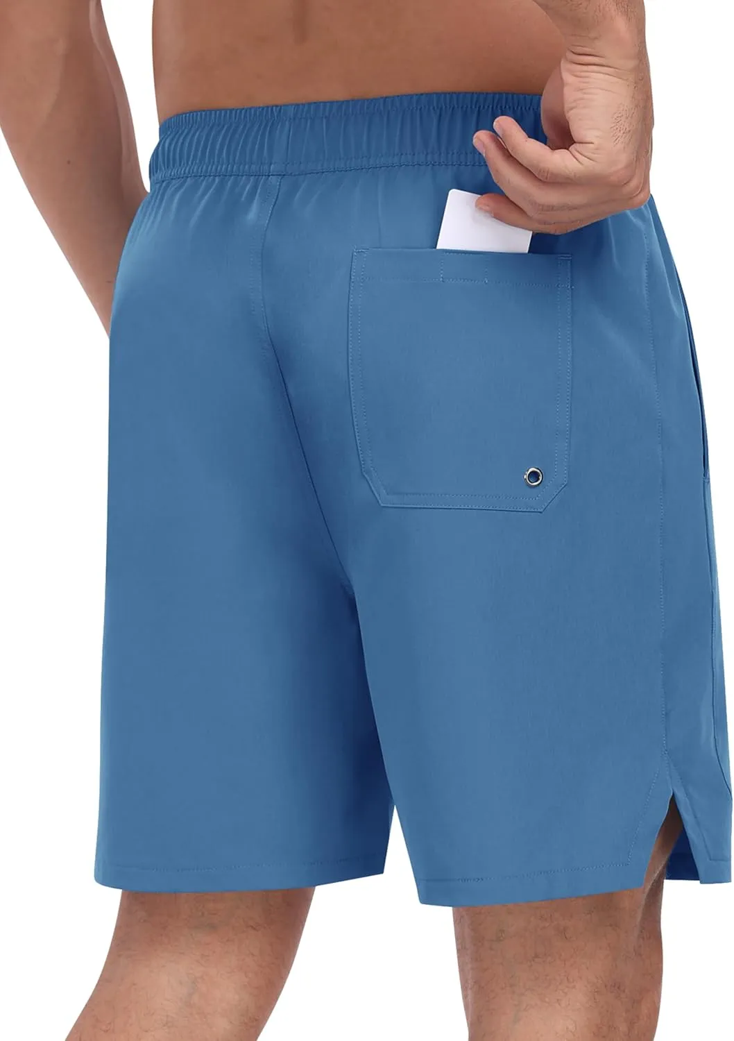 MoFiz Mens Swim Trunks 7inch Swim Shorts with Compression Liner Swimming Suits Board Shorts Surf Short Bathing Suit