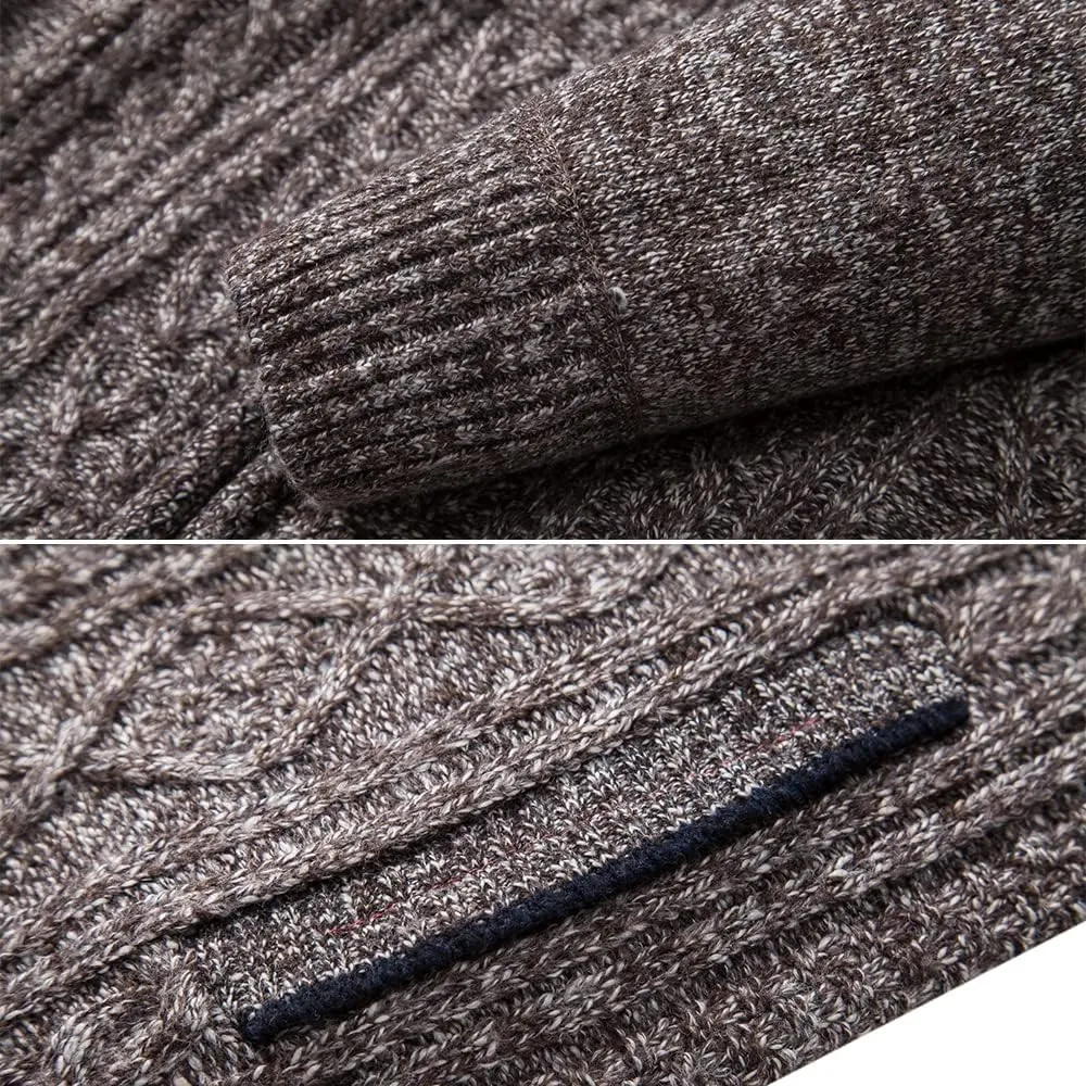 Msmsse Men's Cardigan Sweaters Full Zip Knitted Sweater for Men