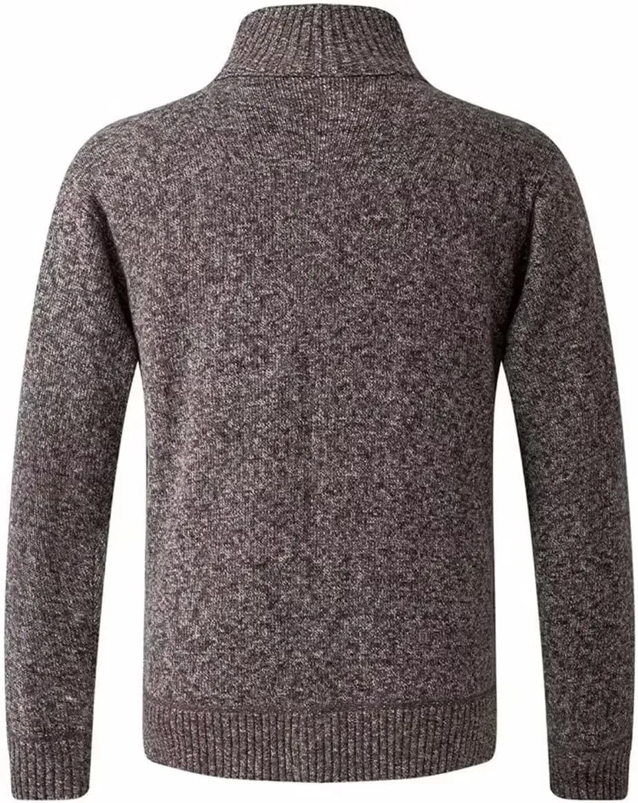 Msmsse Men's Cardigan Sweaters Full Zip Knitted Sweater for Men