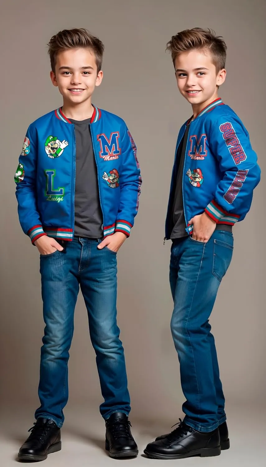 Nintendo Super Mario Bomber Jacket, Mario and Luigi Bomber Jacket
