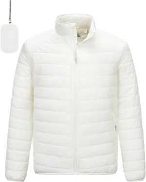Outdoor Ventures Men's Lightweight Packable Puffer Winter Jacket Insulated Puffy Coat for Snow Ski Hiking Travel