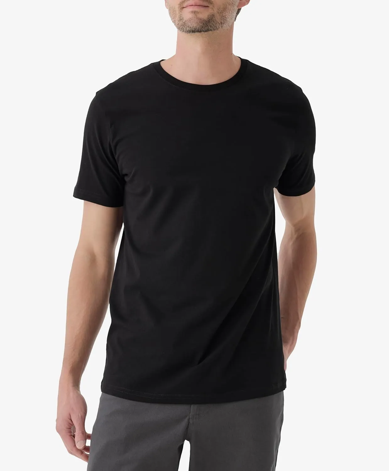 Pact Men's Organic Cotton Softspun Standard Fit Crew Neck T-Shirt, Pack of 5