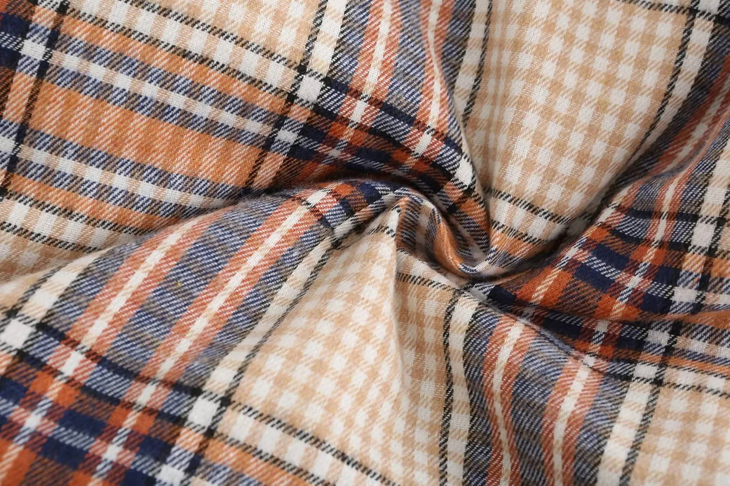 PEGENO Men's Long Sleeve Plaid Button Quilted Lined Flannel Shirt Jacket with Hood