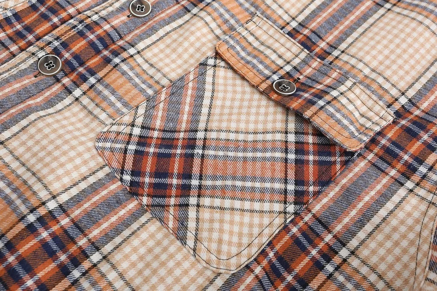 PEGENO Men's Long Sleeve Plaid Button Quilted Lined Flannel Shirt Jacket with Hood