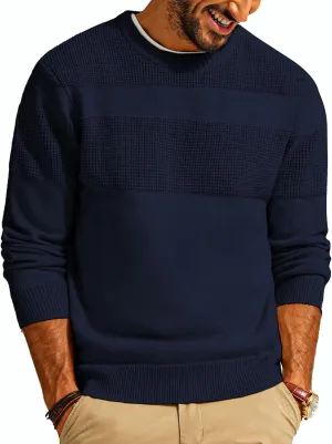 PJ PAUL JONES Mens Sweater Casual Crew Neck Pullover Textured Knit Sweaters