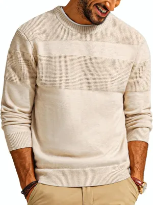 PJ PAUL JONES Mens Sweater Casual Crew Neck Pullover Textured Knit Sweaters