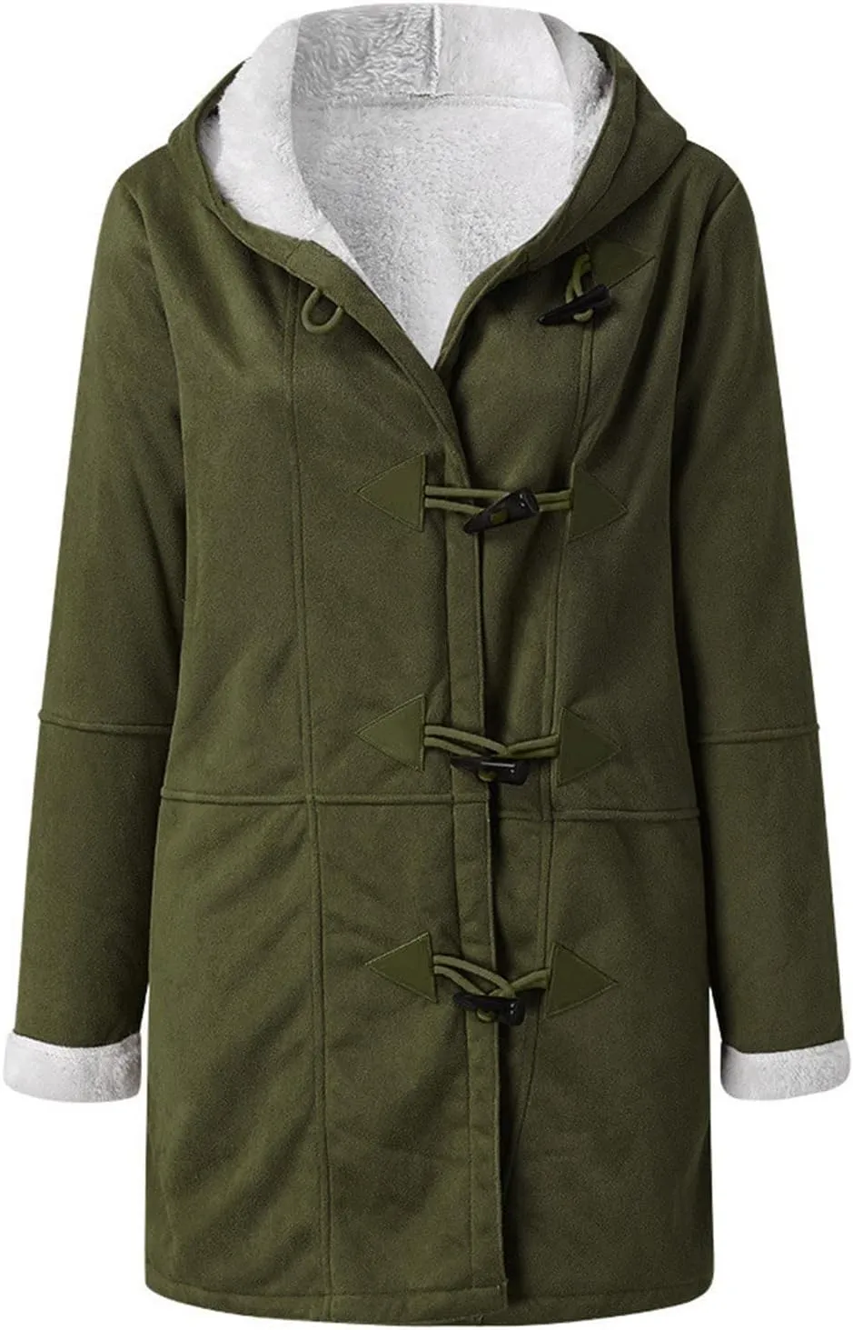 Plus Size Winter Coats for Women 2024 Warm Sherpa Fleece Lined Distressed Jackets Hooded Parka Faux Suede Pea Coat Outerwear