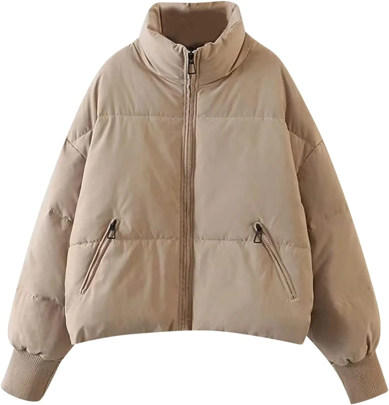 Quilted Puffer Coat Windbreaker Jackets for Women Thicken Fleece Jacket Padded Jacket Winter Coat 2024 Fashion Zip Up