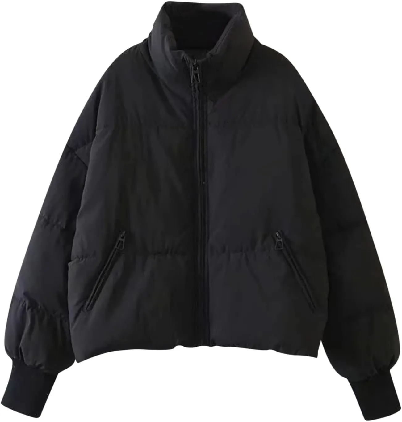 Quilted Puffer Coat Windbreaker Jackets for Women Thicken Fleece Jacket Padded Jacket Winter Coat 2024 Fashion Zip Up