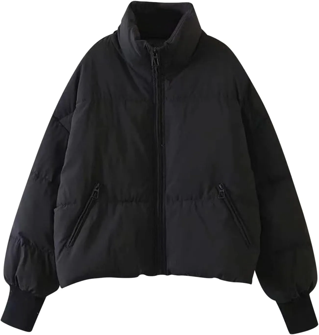 Quilted Puffer Coat Windbreaker Jackets for Women Thicken Fleece Jacket Padded Jacket Winter Coat 2024 Fashion Zip Up