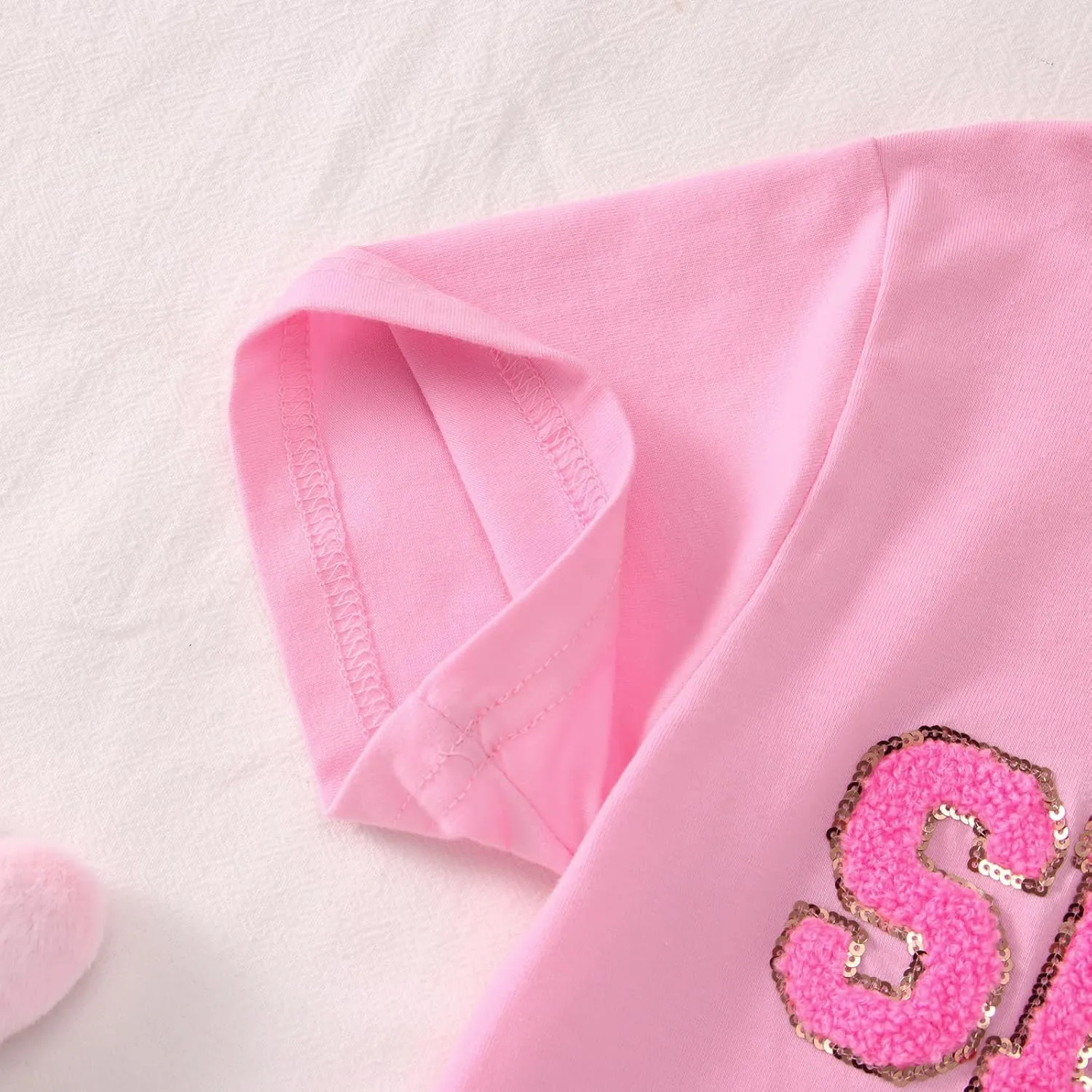 Ritatte Birthday Girl Shirt Kids Girls 5th 6th 7th 8th 9th 10th T-Shirts Sequin Embroidered Party Outfit 5-10 Years
