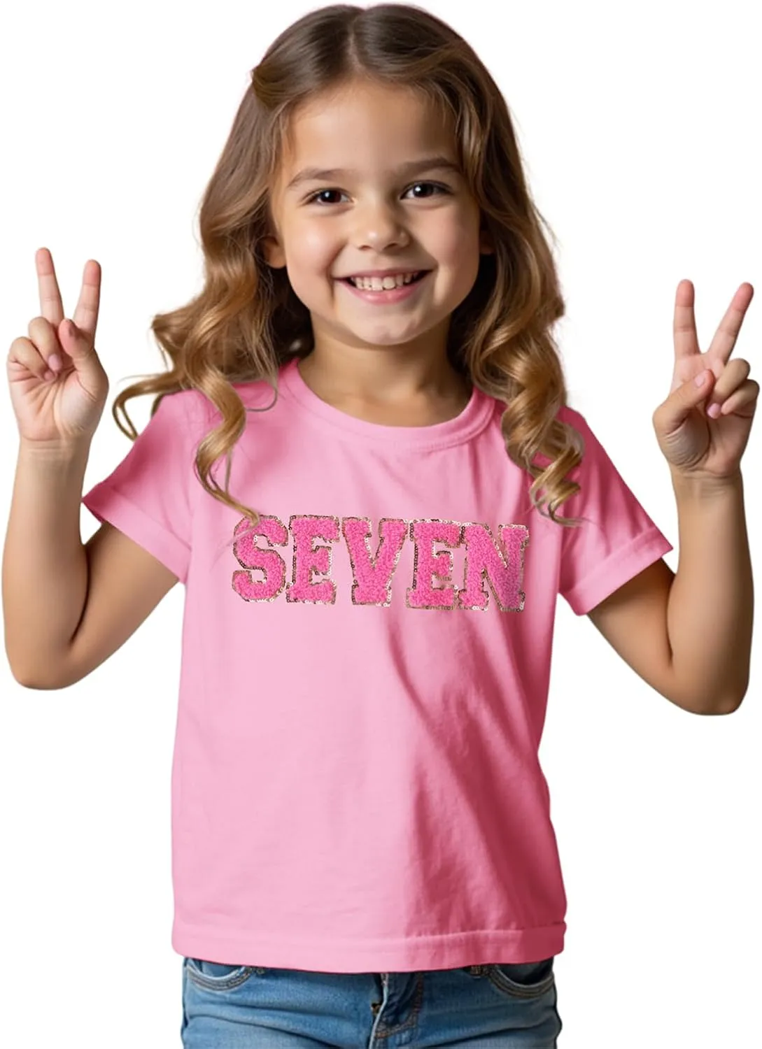 Ritatte Birthday Girl Shirt Kids Girls 5th 6th 7th 8th 9th 10th T-Shirts Sequin Embroidered Party Outfit 5-10 Years