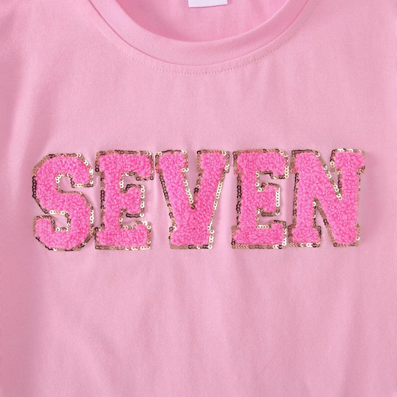 Ritatte Birthday Girl Shirt Kids Girls 5th 6th 7th 8th 9th 10th T-Shirts Sequin Embroidered Party Outfit 5-10 Years
