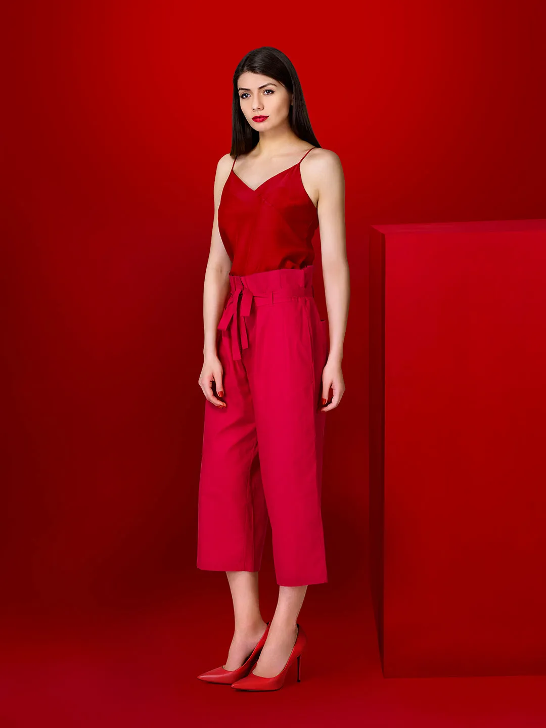 Serene Sporty Paper Bag Waist Culottes