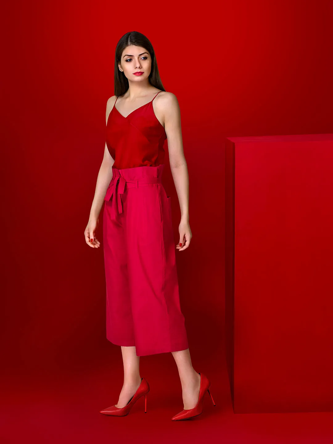 Serene Sporty Paper Bag Waist Culottes