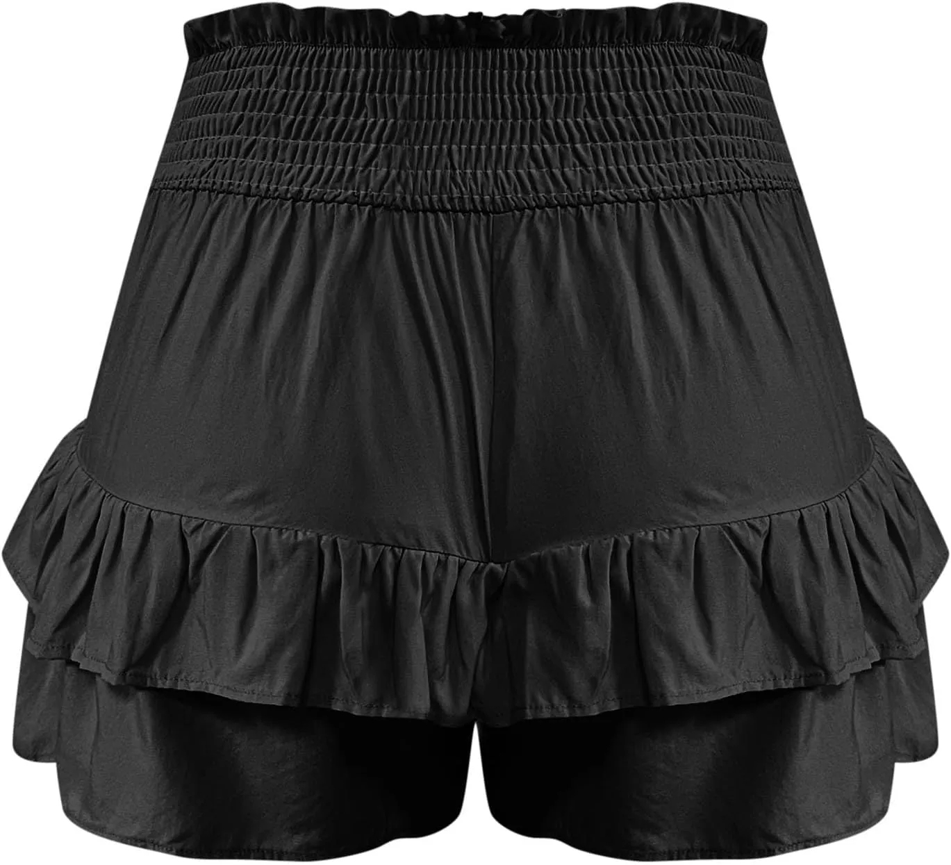 Shorts for Women Trendy Summer High Waisted Ruffle Tiered Skirt Skorts Dressy Casual Cute Flowy Beach Vacation Shorts