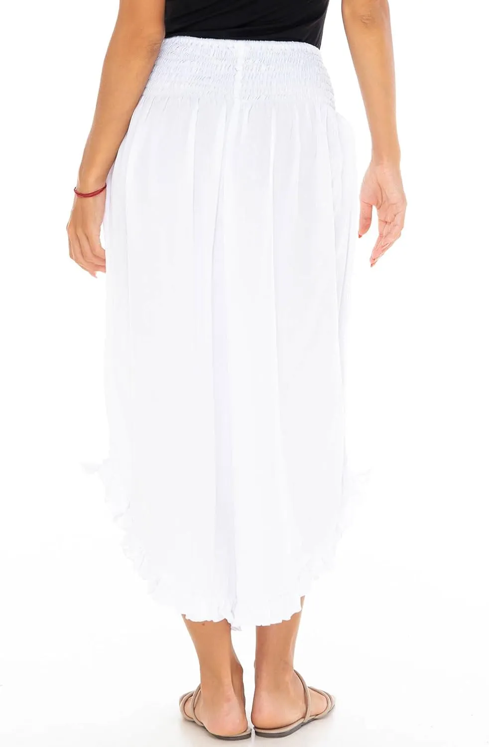 SHU-SHI Trousers Ladies Culottes for Women Gaucho Outfit Cropped Summer Pants