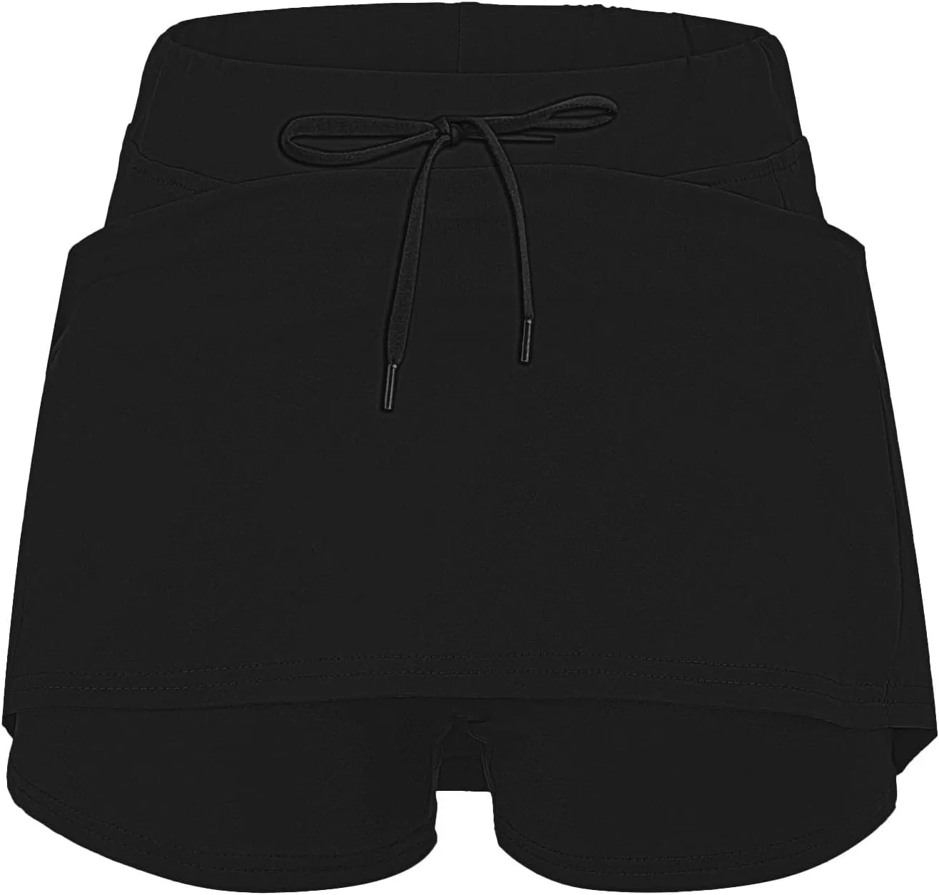 Skort for Women Plus Size Drawstrings High Waisted Athletic Tennis Skirts Tummy Control Yoga Shorts with Pockets